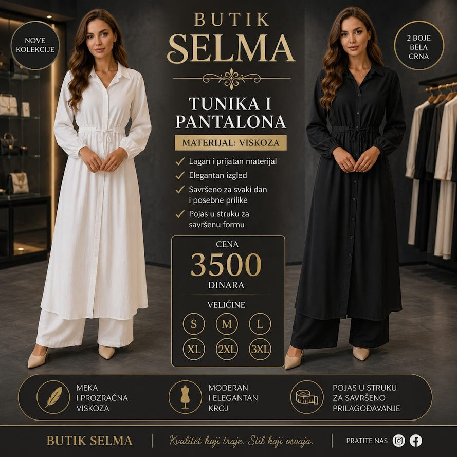 Komplet tunika i pantalona