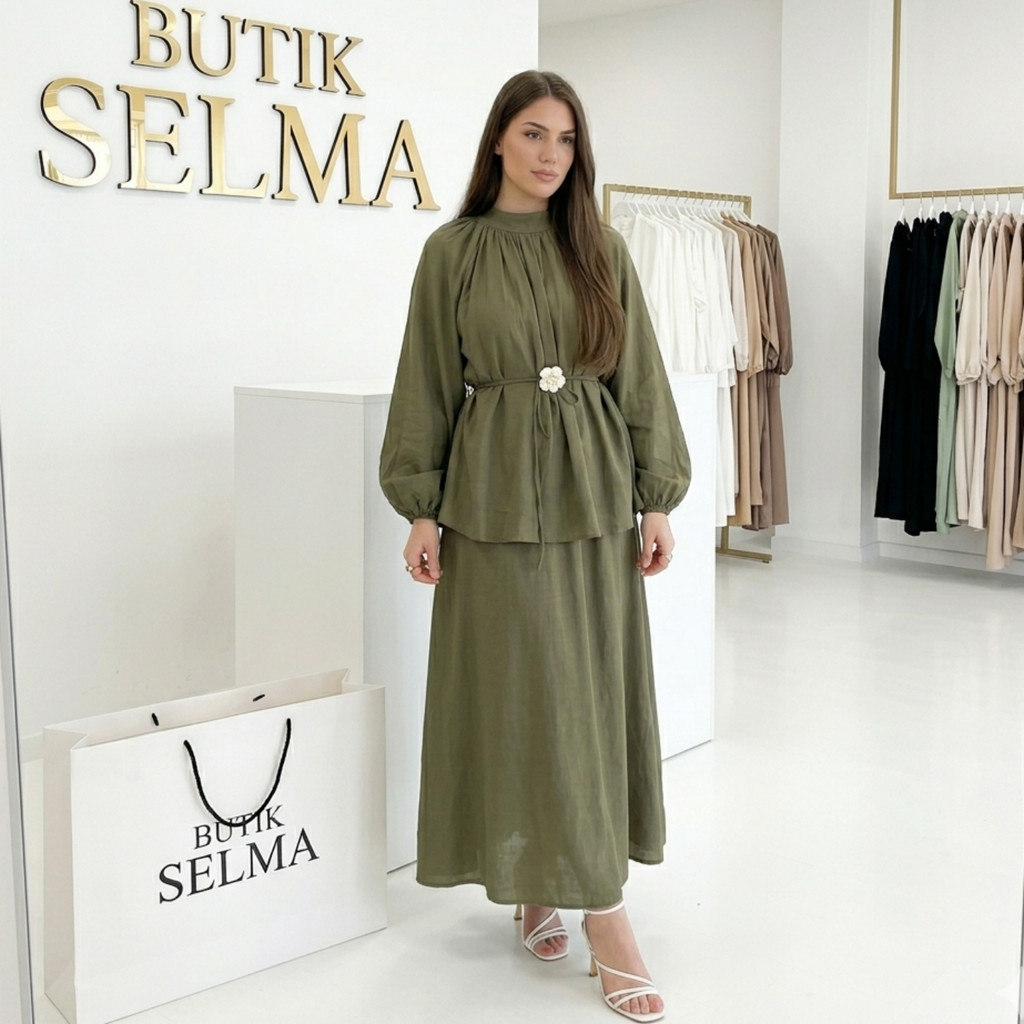 🌸 Komplet sa suknjom od viskoze