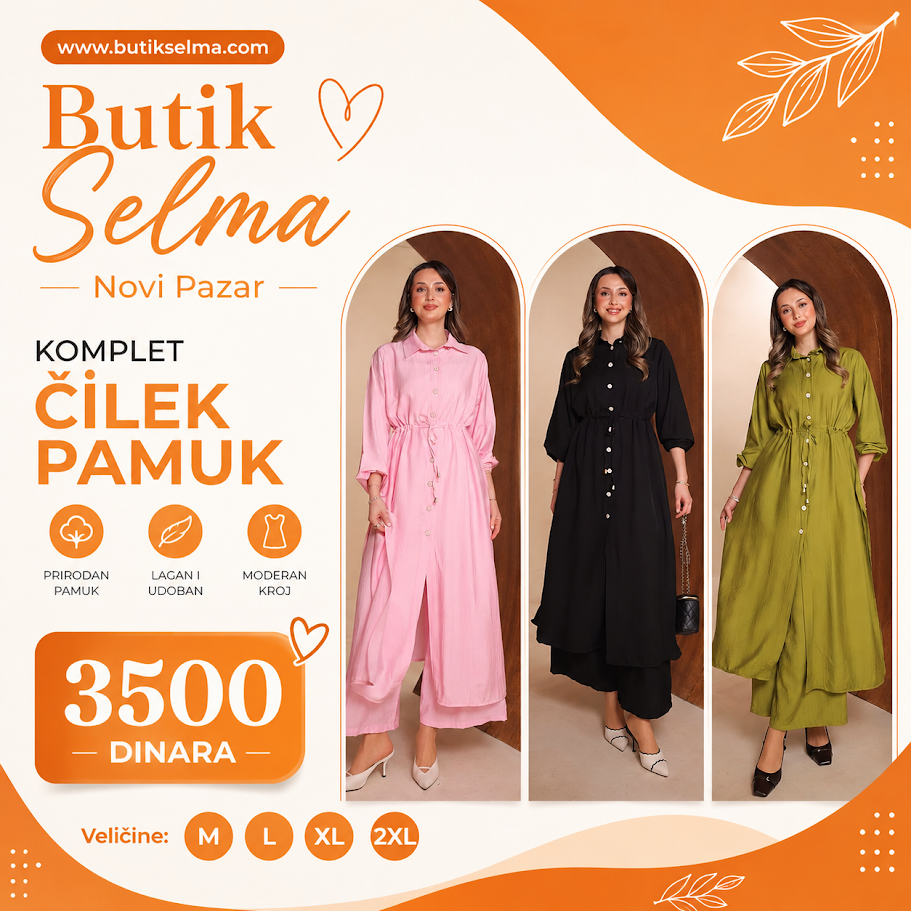 Komplet tunika i pantalona